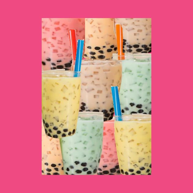 Bubble tea pattern by richercollections