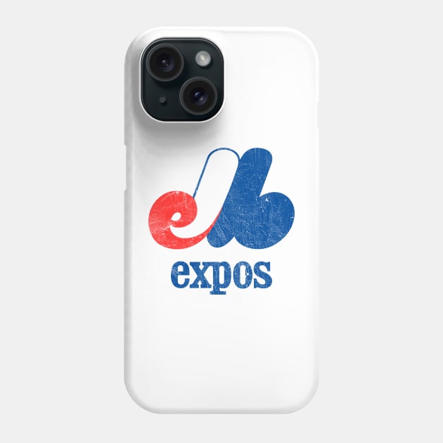 1978 Montreal Expos Vintage Look Baseball Design Phone Case by DrumRollDesigns