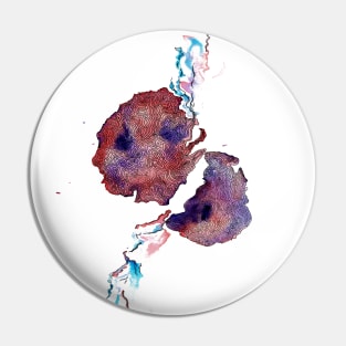 That Broke My Brain Watercolor Brain Art Pin