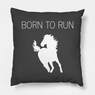 Born To Run, white Pillow