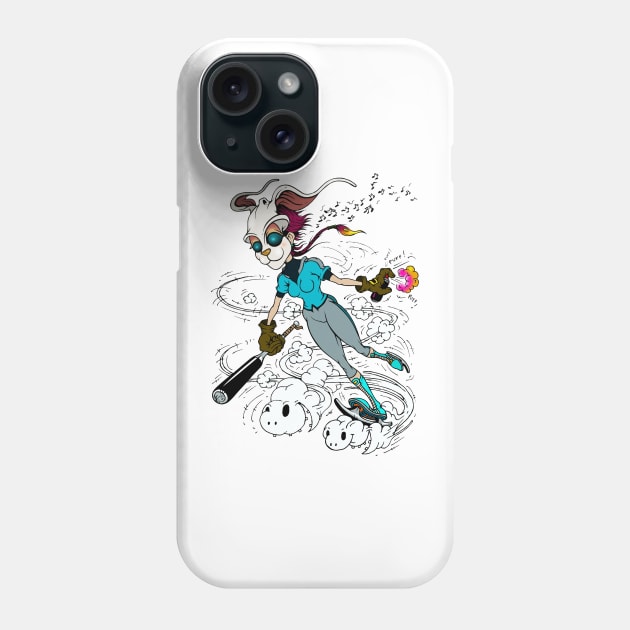 SKATING BLOODY RABBIT 03 Phone Case by roombirth