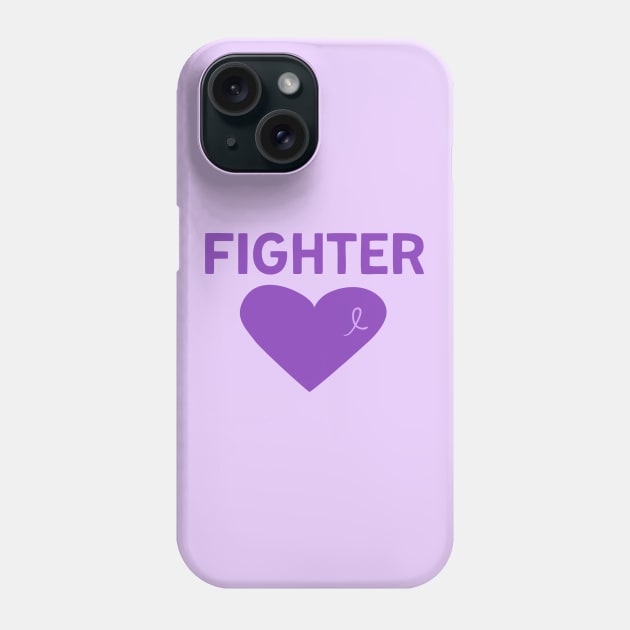 Eating Disorder Warrior Gift Purple Ribbon Gift Lupus Fibromyalgia Anorexia Alzheimers Phone Case by InnerMagic