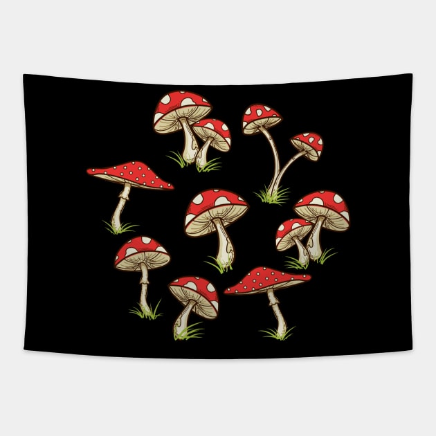 Speckled Mushroom Pattern Tapestry by Jonathan Wightman