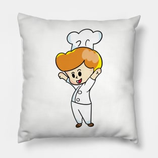 chef cartoon character  drawing Pillow