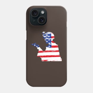 US Soldier holding a little bird USA Flag Phone Case