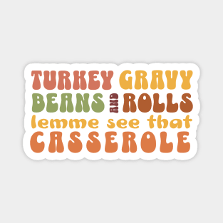 Groovy Thanksgiving Funky Typography Design in Warm Colors Magnet