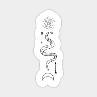 Snake Occultism Symbol Gothic Wicca Magnet