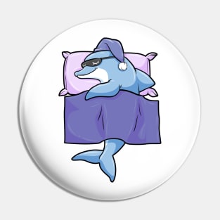 Dolphin at Sleeping with Duvet and Pillow Pin