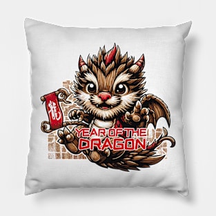 Chinese New Year 2024 Wood Dragon Pillow
