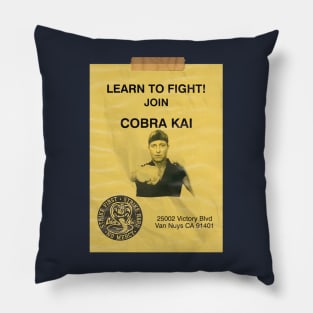 COBRA KAI learn to fight flyer poster Pillow