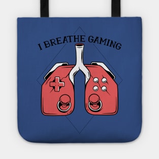 Funny Gamer Gift 'Controller Lungs' Video Gaming Merch Design Tote