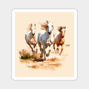 Pillow - Beautiful horses running Magnet