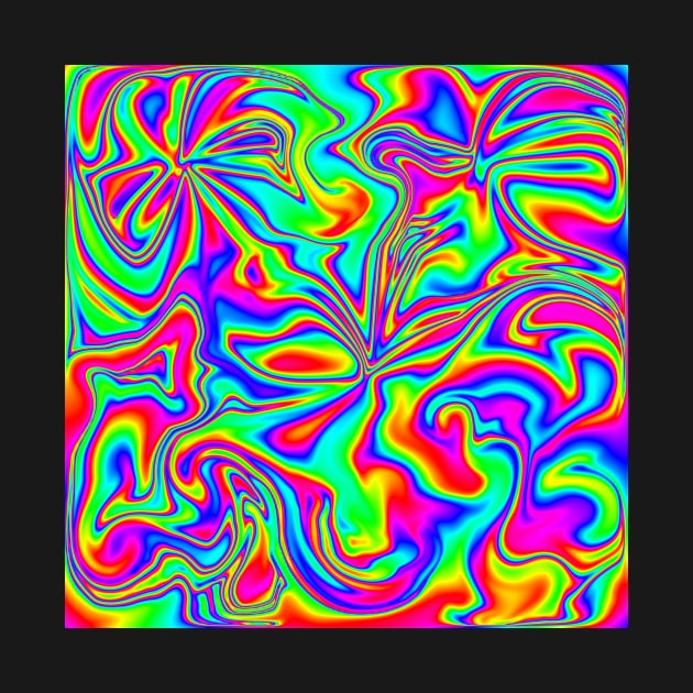 Psychedelic Rainbow Marbleized Pattern by Art by Deborah Camp