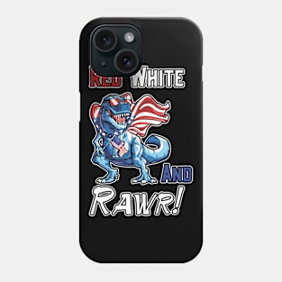 red white and rawr Phone Case