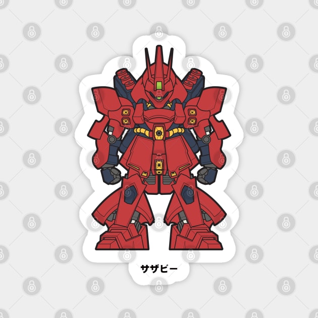 Sazabi Chibi Magnet by Pakyu Pashion