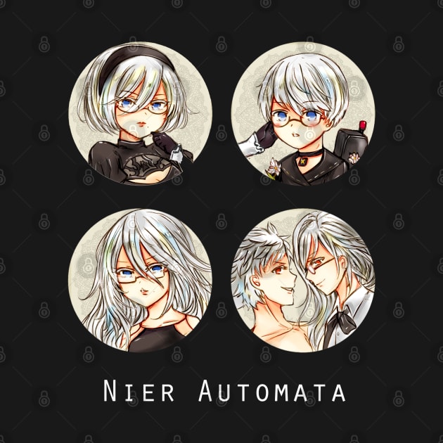 Nier Automata Glasses by candypiggy