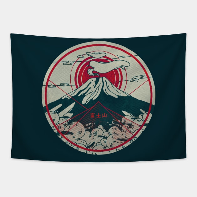 Mount Fuji Tapestry by againstbound