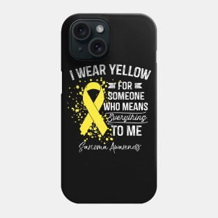 I Wear Yellow Shirt Sarcoma Cancer Yellow Ribbon Awareness Phone Case