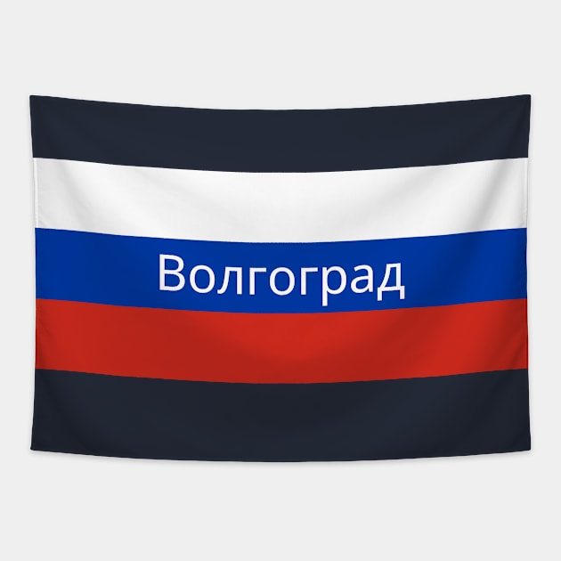 Volgograd City in Russian Flag Tapestry by aybe7elf