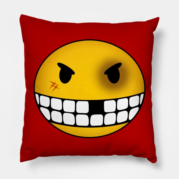 Fight Club Smiley Pillow by RawSunArt