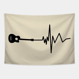 'Acoustic Guitar Heartbeat' Cool Guitar Vintage Shirt Tapestry