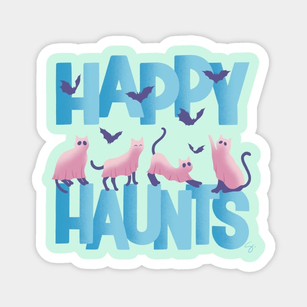 Happy Haunts Magnet by Softshell Studio