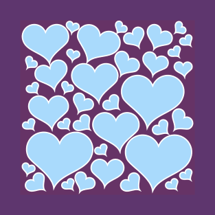 Blue_White_Hearts T-Shirt