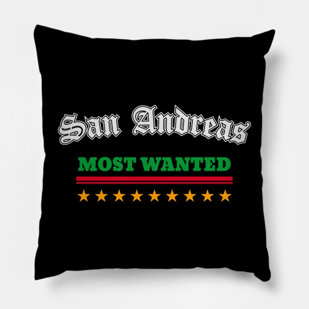 Cool GTA San Andreas Retro Vintage Pillow by VISUALUV