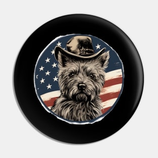 Cairn Terrier 4th of July Pin