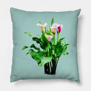 Lioies - Pink and White Calla Lilies Pillow