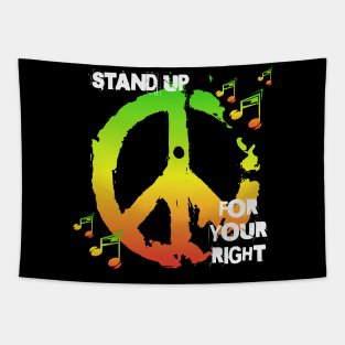 Reggae Peace Sign Stand Up Tapestry