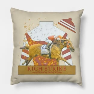 Rich Strike (faded) 2022 Kentucky Derby Winner Pillow