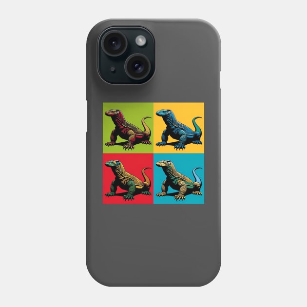Komodo Dragon Pop Art - Monitor Lizard Phone Case by PawPopArt