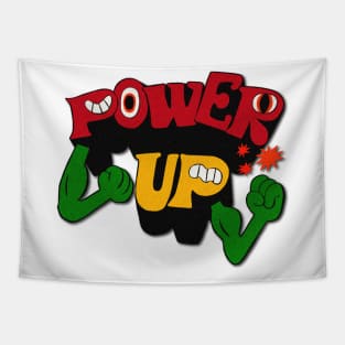 Power Up Gaming Meme Tapestry