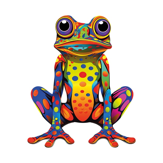 Cute Multicoloured Frog For Frog Lovers by ArtLegend99