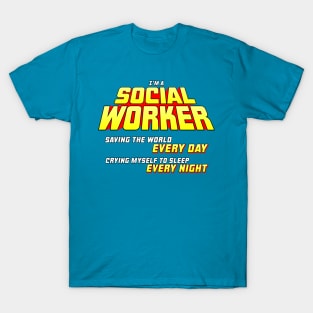 Vintage School Social Worker T-shirt Retro Shirt for Social 