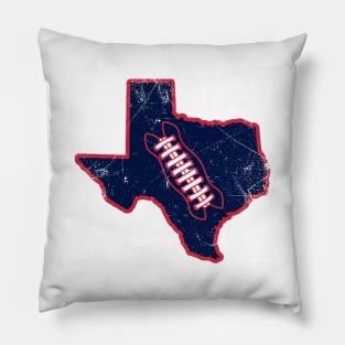 Texas Football, Retro - White/Navy/Red Pillow