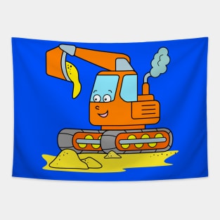 Excavator for Boys and Girls Tapestry