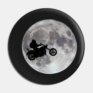 Big foot, big bike and a big bright moon Pin