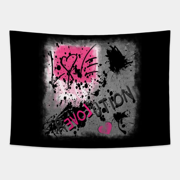 Love Revolution Emo Punk Rock Punk Tapestry TeePublic