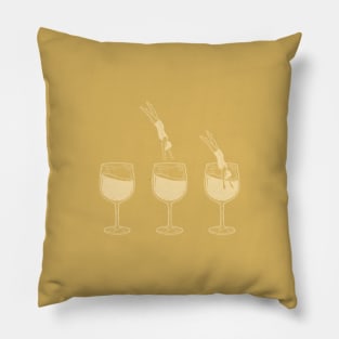 Men Dive Into Wineglasses Pillow