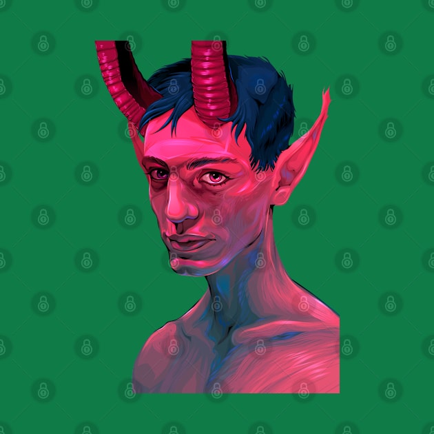 devil boy portrait by Mako Design 