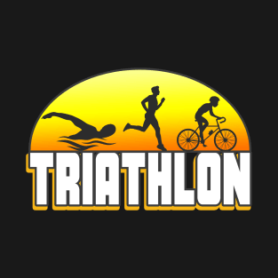 Triathlon Typography Triathlete T-Shirt