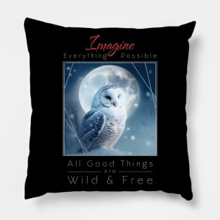 Owl Nature Outdoor Imagine Wild Free Pillow