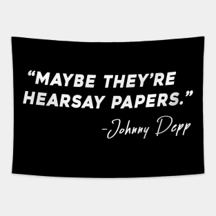 Hearsay Papers (White) Tapestry
