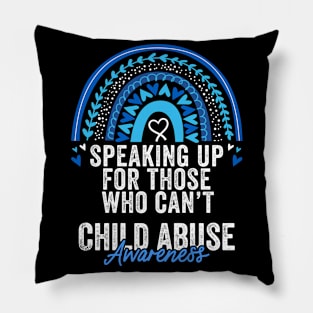 Child Abuse Prevention Awareness Month Blue Ribbon gift idea Pillow