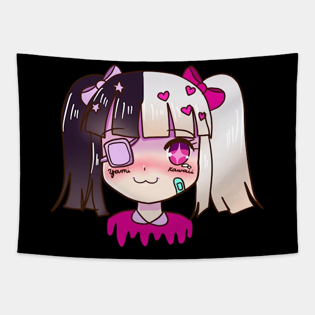 Yami Kawaii Shirt Sad Anime Girl Harajuku Shirt Tapestry by Alex21