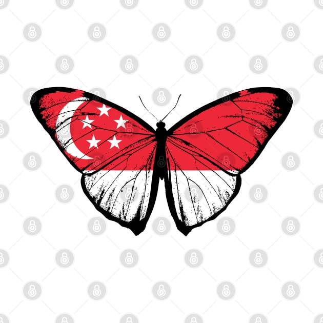 Vintage SIngapore Butterfly Moth | Support Singapore and Stand with Singaporean by Mochabonk