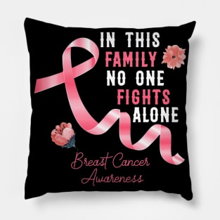 Family Breast Cancer Awareness Shirt For My Wife Survivor Pillow