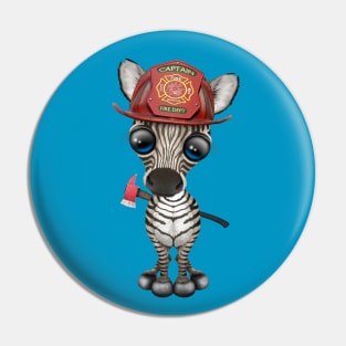 Cute Baby Zebra Firefighter Pin